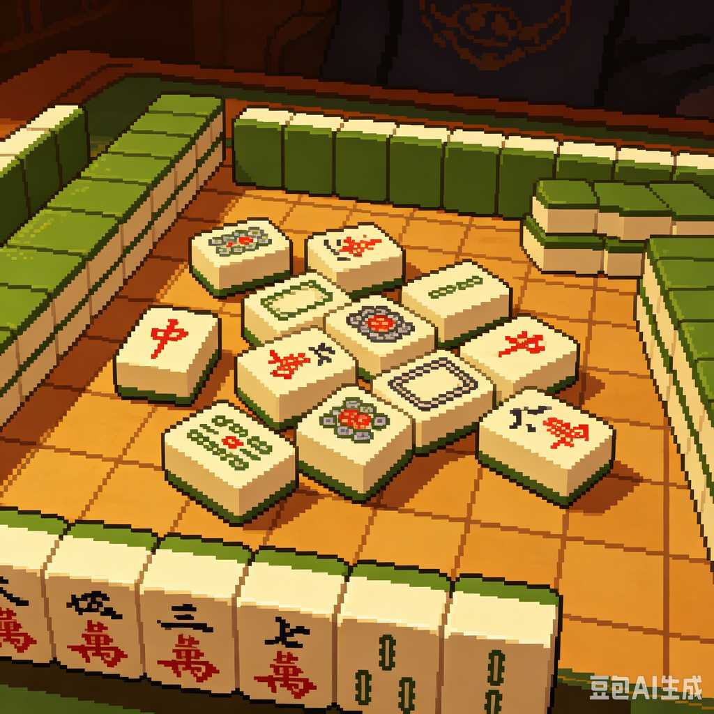 deep print mahjong set
