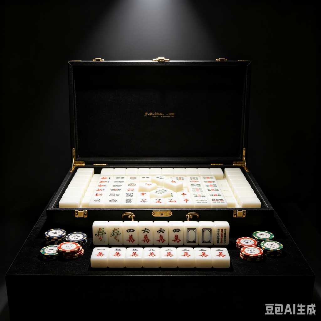 mahjong set with dice and chips