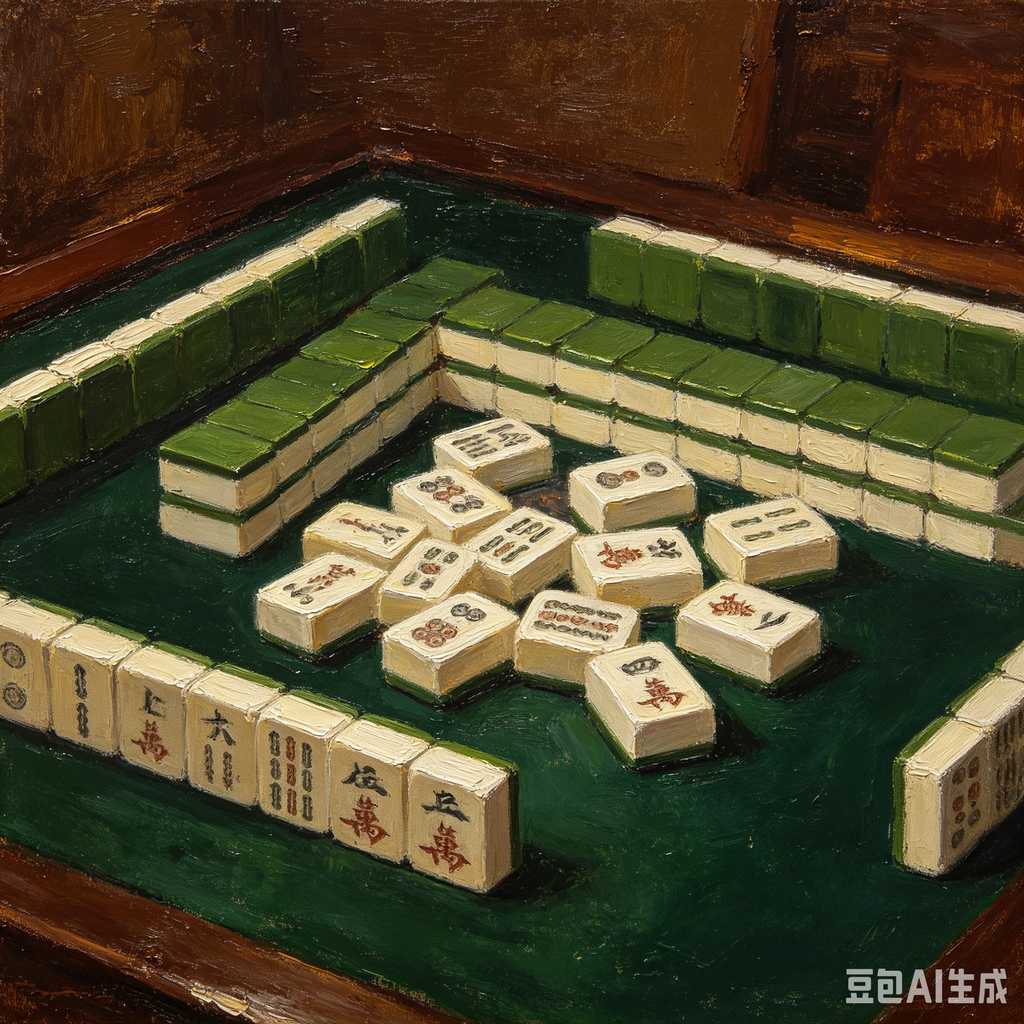 pastel color mahjong tiles